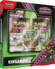 Carica l'immagine nel visualizzatore di Gallery, Collezione illustrazione Kingambit dell’espansione Scarlatto e Violetto - Segreto Fiabesco del GCC Pokémon (1 carta promozionale olografica, 2 carte olografiche e 4 buste di espansione), italiano
