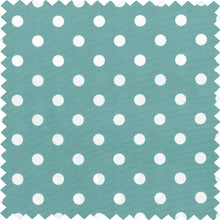 Carica l'immagine nel visualizzatore di Gallery, Hobby Gift Scatola Media per Cucito con Manico - Cestino Porta Cucito in Cotone con Scomparti per Strumenti e Accessori Creativi - 18,5 x 25,5 x 14,5 cm, Pois Verde Acqua