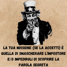 Carica l'immagine nel visualizzatore di Gallery, Oh Happy Games - L'Impostore - Riesci a scoprirlo? Bluff, creatività, gioco di parole e di sospetto! Divertente Gioco da tavolo per bambini e adulti