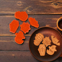 Carica l'immagine nel visualizzatore di Gallery, Legami - Formine per Biscotti, Halloween, Cookie Cutters, Set di 5 Forme Diverse con Timbro, Adatte anche ai Bambini