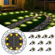 Carica l'immagine nel visualizzatore di Gallery, FIFlying 10 pezzi Luci Solari da Giardino, 8 LED Lampade Solare da Terra