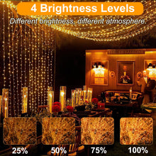 Carica l'immagine nel visualizzatore di Gallery, Realky Luci Albero di Natale, 38.2M 320 LED Luci Natalizie da Esterno ed Interno, 8 Modalità con Funzione Memoria e Telecomando Luci di Natale per Giardino, Balcone, Casa, Festa - Bianco Caldo