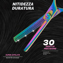 Carica l'immagine nel visualizzatore di Gallery, Forbici professionali per parrucchiere, per sfoltire i capelli, forbici da barbiere, parrucchiere, estetista, parrucchie