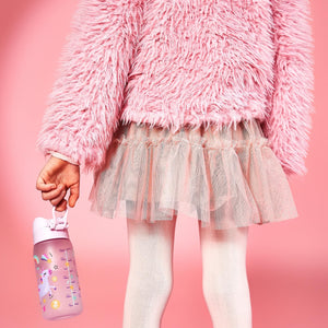 Ion8 Borraccia per Bambini, 350ml, a Prova di Perdite, Facile da Aprire, Serratura Sicura, Lavabile in Lavastoviglie, Senza BPA, Maniglia per il Trasporto, Facile Pulizia, Design Unicorni