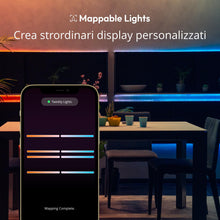 Carica l'immagine nel visualizzatore di Gallery, Twinkly Line Starter Kit 1.5m, Striscia LED Multicolore Magnetica e Adesiva, Kit con Controller Intelligente, Compatibil