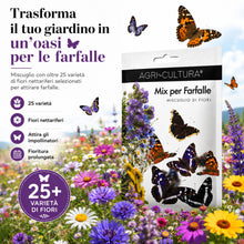 Carica l'immagine nel visualizzatore di Gallery, AGRI-CULTURA® | Mix per Farfalle | Miscuglio di Semi con 25 Varietà di Fiori Nettariferi | Attira Farfalle, Api e Insett