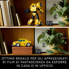 Carica l&#39;immagine nel visualizzatore di Gallery, LEGO Icons Transformers Bumblebee Action Figure Robot da Collezione, Kit Modellismo da Costruire per Adulti a Tema Cinematografico Convertibile in Modalità Veicolo, Regalo per Uomo o Donna 10338