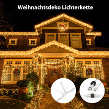 Carica l'immagine nel visualizzatore di Gallery, GYLEFY Luci Natale Esterno 10M Luci di Natale da Esterno Cascata 400 LED Tenda Luminosa Natale Esterno Impermeabili Collegabile Luci Natalizi Decorazioni Natalizie per Casa Giardino - Bianco Caldo