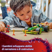 Carica l'immagine nel visualizzatore di Gallery, LEGO NINJAGO Racer Pull-Back di Lloyd - Modello di Auto da Corsa Giocattolo con 2 Minifigure, Armatura, Spade e Elementi Fulmine, Giochi per Bambini e Bambine da 7 Anni Fan delle Macchine Ninja 71828