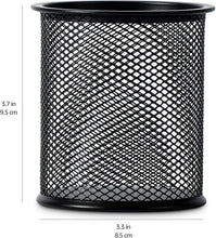 Carica l'immagine nel visualizzatore di Gallery, Amazon Basics Portapenne in rete metallica, 1 unità (confezione da 1), nero
