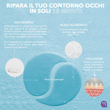 Carica l'immagine nel visualizzatore di Gallery, 60 Patch Occhi con Niacinamide, Collagene e Acido Ialuronico. Patch Occhiaie e Borse, Maschera Contorno Occhi Occhiaie
