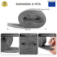 Carica l'immagine nel visualizzatore di Gallery, Lana d'Acciaio di Grado 0000 -✮✮GARANZIA A VITA✮✮- Lana Acciaio 120g - Paglietta Abrasiva per la Lucidatura Legno, Vetro