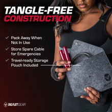 Carica l'immagine nel visualizzatore di Gallery, Beast Gear Corda per Saltare Professionale - Jump Rope Regolabile per Allenamento in Palestra con Manici in Alluminio - Per Boxe, Crossfit e Fitness