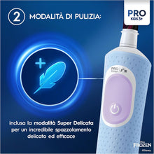 Carica l'immagine nel visualizzatore di Gallery, Oral-B Spazzolino Elettrico Ricaricabile Pro Kids Frozen, 1 Testina, per Bambini da 3 Anni in Su, 1 Spazzolino