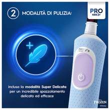 Carica l'immagine nel visualizzatore di Gallery, Oral-B Spazzolino Elettrico Kids 3+ Disney Frozen, Azzurra Testina Custodia