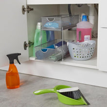 Carica l'immagine nel visualizzatore di Gallery, Relaxdays Organizer per Armadietti Cucina, Organizzatore Estraibile in Metallo, 2 Cestelli, 32 x 19 x 35,5 cm, Nero