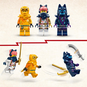 LEGO NINJAGO Draghetto Riyu, Modellino da Costruire di Drago Giocattolo con 3 Minifigure di Personaggi Ninja, Giochi d'Azione per Bambini e Bambine da 6 Anni in su, Idea Regalo 71810
