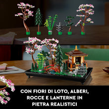 Carica l&#39;immagine nel visualizzatore di Gallery, LEGO 10315 Icons Il Giardino Tranquillo, Kit Giardino Botanico Zen per Adulti con Fiori di Loto, Regalo per Donna e Uomo Fan del Giardinaggio Giapponese, Decorazione da Scrivania Personalizzabile