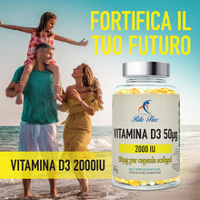 Carica l'immagine nel visualizzatore di Gallery, Rite-Flex, Integratore di Vitamina D3 2000 UI (365 Capsule Soft gel)