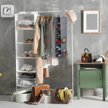 Carica l'immagine nel visualizzatore di Gallery, Relaxdays Organizer Armadio da Appendere Salvaspazio, 6 Ripiani, 92 x 15,5 x 30 cm, Porta Vestiti Interno, Grigio