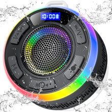 Carica l'immagine nel visualizzatore di Gallery, Cassa Doccia Bluetooth 5.3, Altoparlante Bluetooth IP7 Impermeabile con Ventosa, Shower Speaker Bluetooth con Luce RGB, 8Ore Stereo Cassa Bluetoth Portatile, Chiamata Senza Mani, per Doccia Viaggi