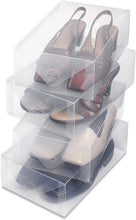 Carica l'immagine nel visualizzatore di Gallery, Whitmor Clear Vue - Set di 4 scatole per scarpe da donna, colore bianco, set da 4