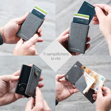 Carica l'immagine nel visualizzatore di Gallery, DYKANBO Portatessere Uomo Tascabile - Portacarte Uomo Slim Portafoglio Slim Uomo - Portafoglio Uomo Slim con Portamonete - Portacarte di Credito da Uomo - Porta Tessere Uomo RFID