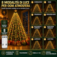 Carica l'immagine nel visualizzatore di Gallery, Mantello Luci per Albero di Natale Cascata: Atmosfera Festiva in 1 Minuto