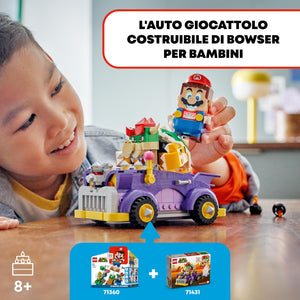 LEGO Super Mario Pack di Espansione Il Bolide di Bowser, Giochi per Bambini da 8 Anni con Personaggio e Macchina Giocattolo da Collezione, Regalo per Gamer da Abbinare a Uno Starter Pack 71431