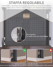 Carica l'immagine nel visualizzatore di Gallery, HOMGEN Cancelletto per Bambini Estensibile 0-180cm Cancello per Scale Retrattile Durevole Alto 86 cm Cancello Retrattile per Bambini Cancelletto di Sicurezza per Cani Cancello Retrattile Antistrappo
