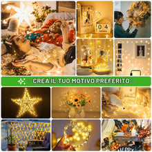 Carica l'immagine nel visualizzatore di Gallery, Set di 2 mini ghirlande luminose ricaricabili, 5 m, 50 LED