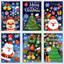 Carica l'immagine nel visualizzatore di Gallery, Moxled Adesivi Natalizi per Finestre, 162 Vetrofanie Natalizie con Fiocchi di Neve Renne Babbo Natale, Riutilizzabili Adesivo Statico PVC Adesivi per Decorazioni Natalizie Vetrine Porte Vetro Casa
