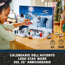 Carica l&#39;immagine nel visualizzatore di Gallery, LEGO Star Wars Calendario dell&#39;Avvento 2024, Giocattolo da Collezione con 18 Modellini e 6 Personaggi tra cui la Principessa Leia e Luke Skywalker, Giochi per Bambini da 6 Anni, Regalo di Natale 75395