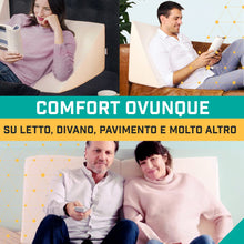 Carica l'immagine nel visualizzatore di Gallery, Purovi Cuscino Antireflusso Ergonomico - Cuscino a Cuneo Ortopedico in Cotone per Letto e Divano - Cuscini da Lettura, Supporto per Schiena e Rialzo Gambe
