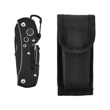 Carica l'immagine nel visualizzatore di Gallery, Amazon Basics Coltello multiuso tascabile 15 in 1 con custodia, Nero