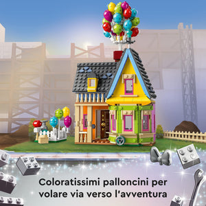 LEGO Disney e Pixar Casa di “Up”, Modellino da Costruire con Palloncini e Figure di Carl, Russell e Dug, Giochi per Bambini e Bambine da 9 Anni, Idea Regalo Iconica, Giocattolo da Collezione 43217