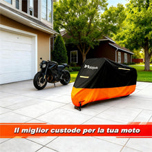 Carica l'immagine nel visualizzatore di Gallery, Maizjok® Telo Moto da Esterno Interno Telo Coprimoto Impermeabile Copri Moto 210D Poliestere Copertura per Motocross Motocicletta Stradale/Adventure/Sportiva/Turismo/Crociera XXL（275x105x125cm)