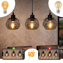 Carica l'immagine nel visualizzatore di Gallery, YindaLux Lampadine LED E27 Luce Calda 2200K, Lampadina 4W Equivalenti a 40W, Lampadina Vintage Edison LED Filamento, Ris