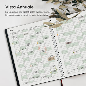 Diario 2025 di Smart Panda – Agenda 2025 Settimanale - Design Semplice per Stimolare la Produttività – Copertina Morbida, Intervalli di 30 Minuti A4, in Italiano
