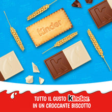 Carica l'immagine nel visualizzatore di Gallery, Kinder Duo, 12 Biscotti Ricoperti di Cioccolato al Latte e Cioccolato Bianco, Ideali per una Pausa Golosa da Condividere