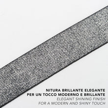 Carica l'immagine nel visualizzatore di Gallery, IPEA Elastico per Cucito LUREX - Corda Elastica da Cucire - 10 METRI - Made in Italy - Nastro Elastico da Cucito 40 mm Brillante per Accessori, Vestiti, Gonne, Borse, Cinture - Fettuccia - Argento