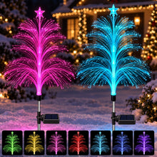 Carica l'immagine nel visualizzatore di Gallery, VEEKAY 2 Luci Albero di Natale Solare,Luci solari per Giardino Esterno