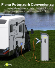 Carica l'immagine nel visualizzatore di Gallery, goobay Adattatore CEE per caravan, spina CEE a 2 prese CEE, portatile, con copertura protettiva, impermeabile IP44, 7623