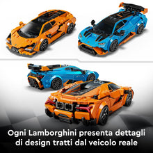 Carica l'immagine nel visualizzatore di Gallery, LEGO Speed Champions Lamborghini Revuelto e Huracán STO - Modellini di Auto da Corsa - Macchine Giocattolo con 2 Minifigure dei Piloti - Regalo di Compleanno per Bambini da 10 Anni in su - 77238