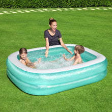 Carica l&#39;immagine nel visualizzatore di Gallery, Bestway 54005 Piscina per famiglie gonfiabile trasparente, 200 x 146 x 48 cm - verde