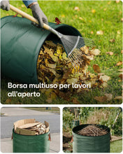 Carica l'immagine nel visualizzatore di Gallery, Praknu 3 Sacchi Giardinaggio 300 Litri – Sacco Foglie ed Erba Pieghevole