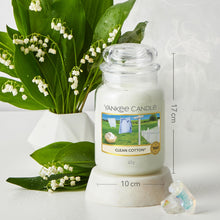 Carica l'immagine nel visualizzatore di Gallery, Yankee Candle Candela profumata in giara grande | Clean Cotton | Durata Fino a 150 Ore | Regali per donne