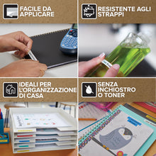 Carica l'immagine nel visualizzatore di Gallery, Dymo LetraTag etichette originali in plastica – rotolo da 12 mm x 4 m – stampa nera su bianco – LT etichette autoadesive per etichettatrice LetraTag – 2 pezzi