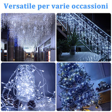 Carica l'immagine nel visualizzatore di Gallery, SYCEES Catena Luci LED 23M 200LED Luci Natalizie Bianco Freddo Stringa Luci 8 Modalità IP44,Catena Lumonosa Decorazione Albero Natale Matrimonio Giardino Patio Mostra Feste