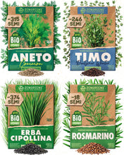 Carica l'immagine nel visualizzatore di Gallery, ZenGreens® Set di Semi di Erbe Aromatiche bio - 12 varietà antiche